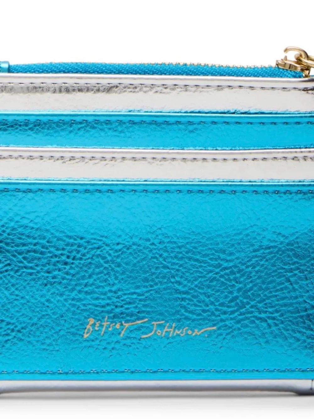 Brand New Betsey Johnson Mazel Tov Bifold Wallet Blue